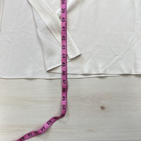 NWT Express Satin Slip Dress Large Cream Sleeveless Strappy Wedding - Picture 14 of 16